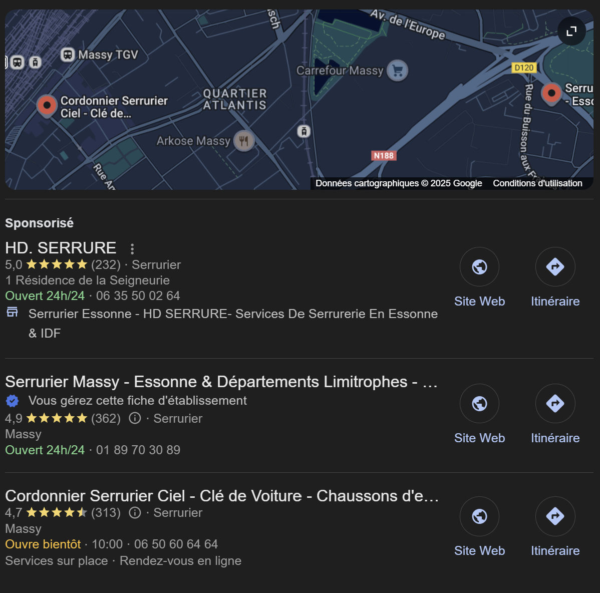 HD Serrure - Position #1 Google Maps Massy