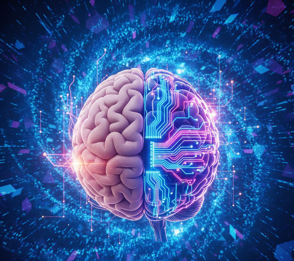 Cerveau mi-humain m-elctronique