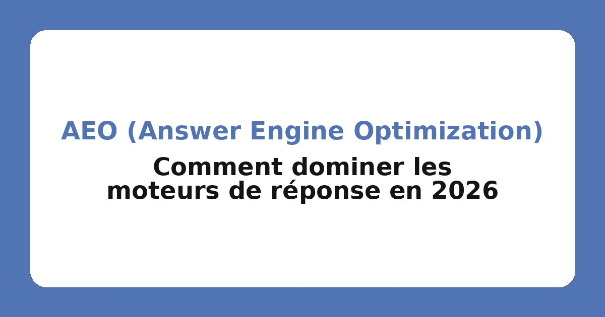 AEO Answer Engine Optimization