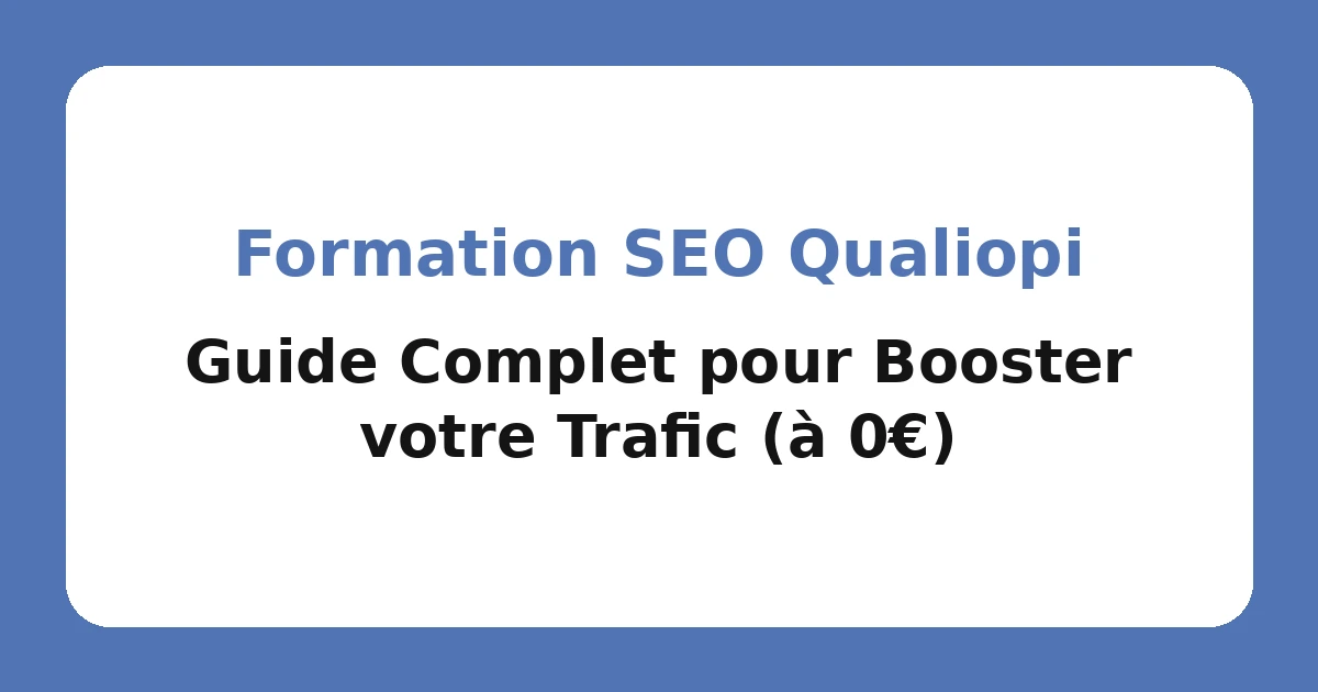 Formation SEO Qualiopi