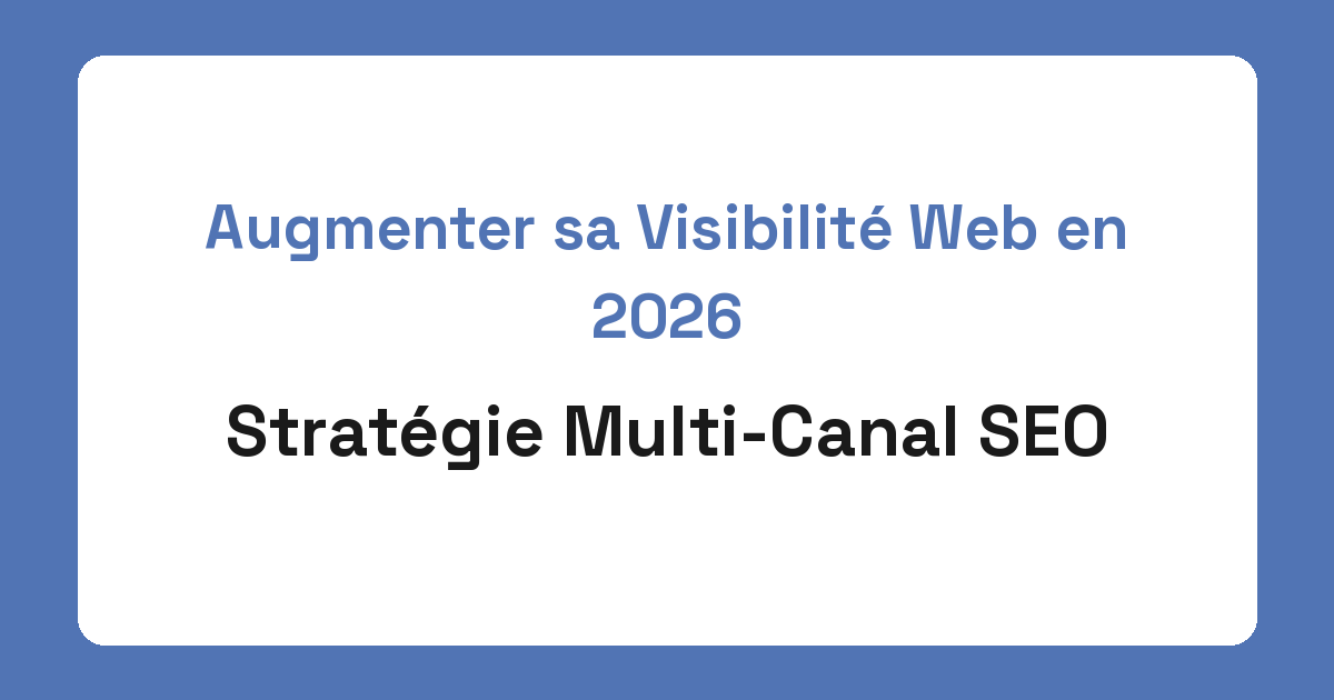 visibilité web 2026